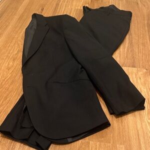 Black Blazer Pants Set suit men’s slacks trouser jacket coat 2p black 42-32